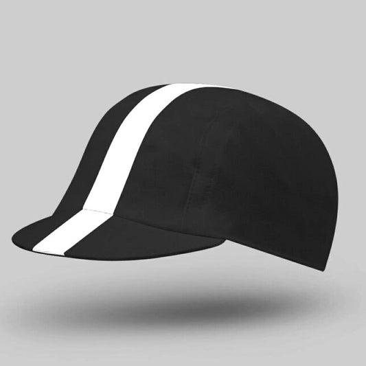 BELLO CYCLIST Classic Cotton Cycling Cap - Black / White