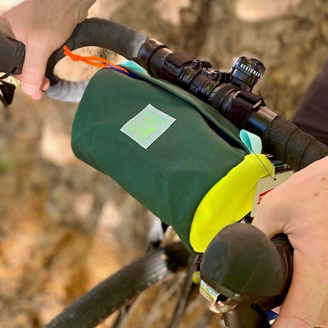 Blue Lug Handlebar Bike Pouch - Green