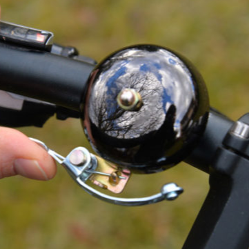 CRANE Mini Suzu Strike Lever Bike Bell - Black Neo Brass