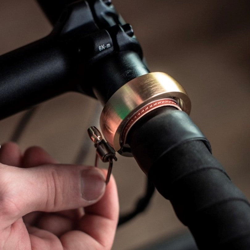 Knog Oi Luxe Bike Bell Brass Colour Streamline and Lightweight