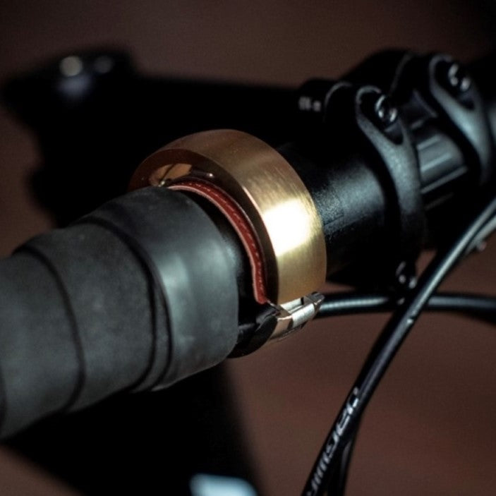 Knog Oi Luxe Bike Bell Brass Colour Streamline and Lightweight