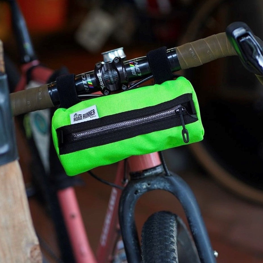 ROAD RUNNER Burrito Handlebar Bag - Neon Green Cordura