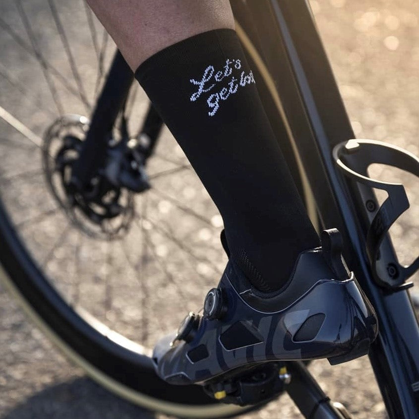 COIS Let's Get Lost Cycling Socks - Black